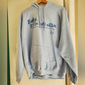 Baby Blue Unisex Pullover Graphic Hoodie XL